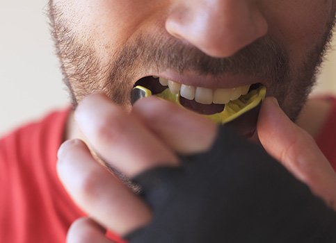 Wearing a mouthguard can protect your teeth from a dental emergency